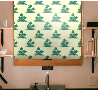 Tenda a rullo alberi sagome di palme tropicali - TenStickers