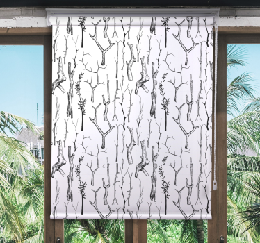 Tenda a rullo albero Tronchi grigi - TenStickers