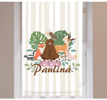 Tenda a rullo animali collezione animali della foresta - TenStickers