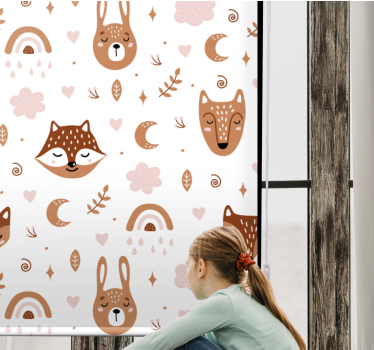 Tenda a rullo animali creature del bosco - TenStickers
