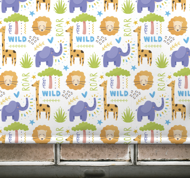 Tenda a rullo animali modelli di animali safari - TenStickers