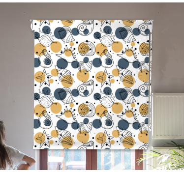 Tenda a rullo animali vita marina astratta - TenStickers