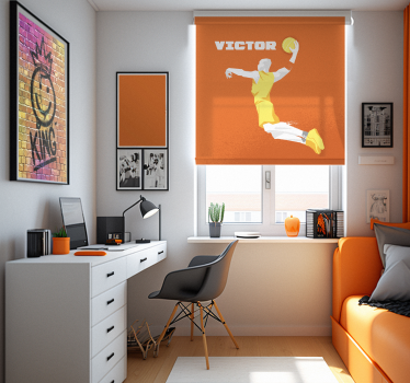 Tenda a rullo basket e nome personalizzabile - TenStickers