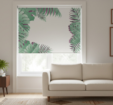 Tenda a rullo bianca foresta pluviale tropicale - TenStickers
