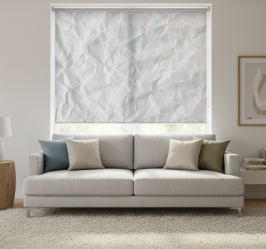 Tenda a rullo bianca texture carta stropicciata - TenStickers