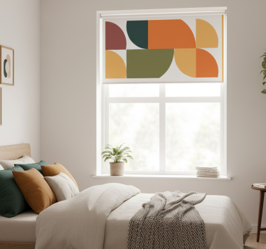 Tenda a rullo camera da letto arte geometrica astratta - TenStickers