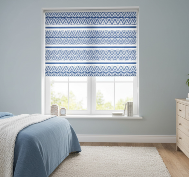 Tenda a rullo camera da letto blu semplice - TenStickers