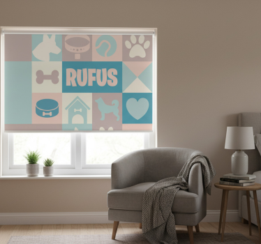 Tenda a rullo camera da letto cani personalizzati - TenStickers