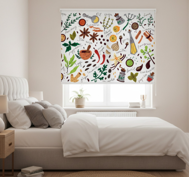 Tenda a rullo camera da letto condimento - TenStickers