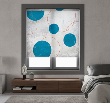 Tenda a rullo camera da letto design brutalista - TenStickers