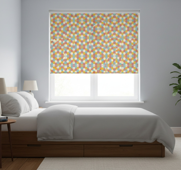Tenda a rullo camera da letto design geometrico - TenStickers