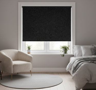 Tenda a rullo camera da letto effetto pelliccia nera - TenStickers