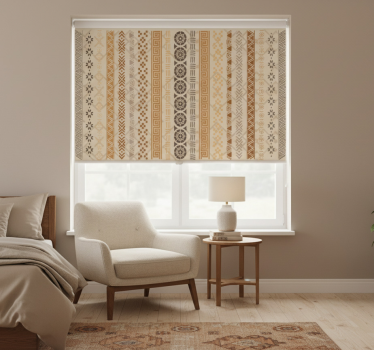 Tenda a rullo camera da letto effetto puzzle marrone - TenStickers