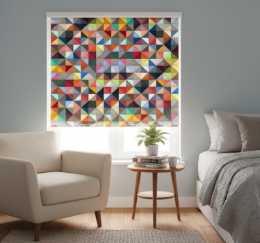 Tenda a rullo camera da letto mosaico colorato - TenStickers