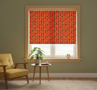 Tenda a rullo camera da letto nodo arancione anni 70 - TenStickers