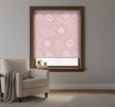 Tenda a rullo camera da letto pittura rosa elegante - TenStickers