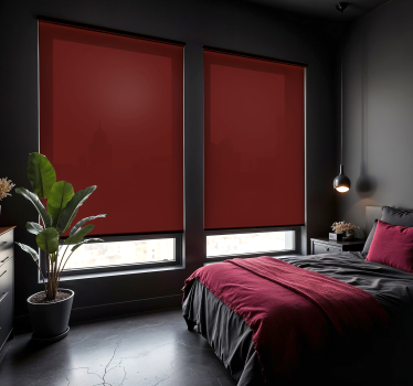 Tenda a rullo monocromatica rosso ciliegia - TenStickers