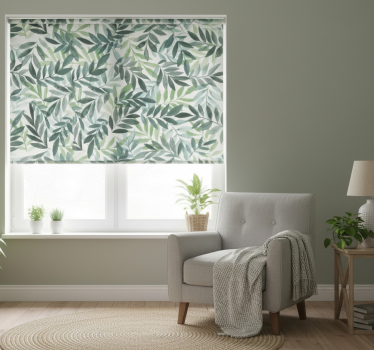 Tenda a rullo camera da letto sfondo naturale - TenStickers