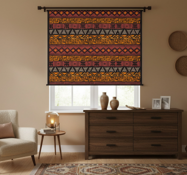 Tenda a rullo camera da letto stile africano - TenStickers