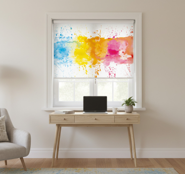 Tenda a rullo camera da letto superficie colorata splatter - TenStickers