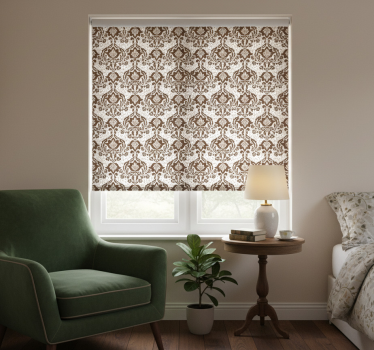 Tenda a rullo camera da letto fiori ornamentali - TenStickers