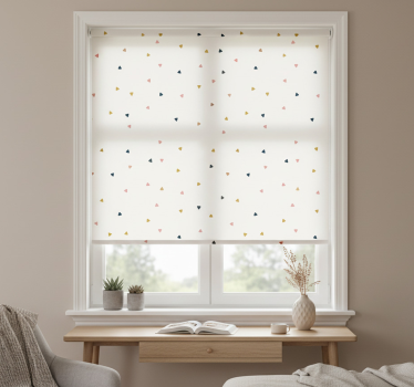 Tenda a rullo camera da letto motivo triangoli minimalisti - TenStickers