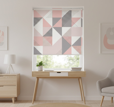Tenda a rullo camera da letto triangoli nordici pastello - TenStickers