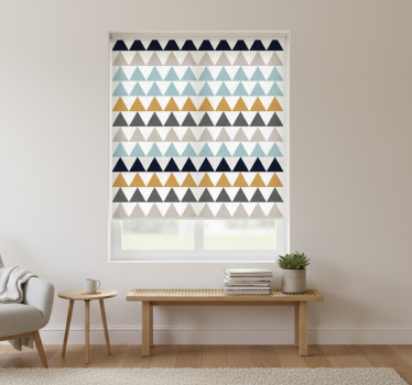 Tenda a rullo camera da letto triangoli nordici sobri - TenStickers