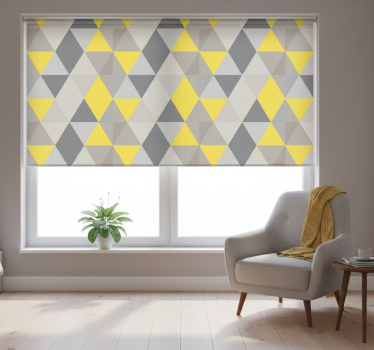 Tenda a rullo camera da letto triangoli pantone - TenStickers