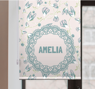 Tenda a rullo camera ragazzi motivo floreale delicato - TenStickers