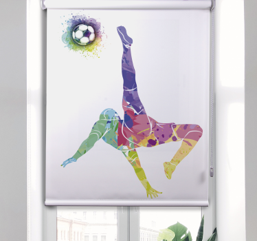 Tenda a rullo giocatore di calcio multicolore - TenStickers