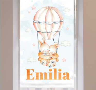 Tenda a rullo disegni Palloncino pastello con dolci animali - TenStickers