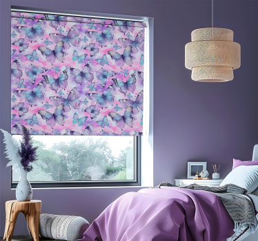 Tenda a rullo farfalle stile splash - TenStickers