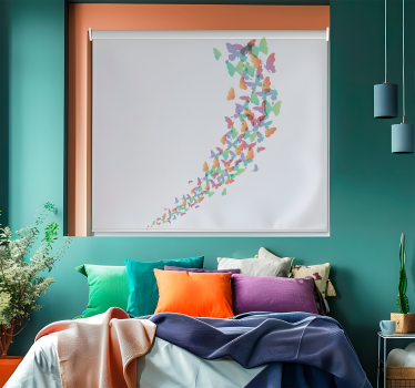 Tenda a rullo farfalle volare in linea - TenStickers