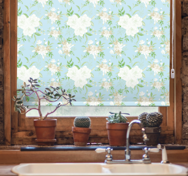 Tenda a rullo fiori e piante stile selvaggio grandmillennial - TenStickers