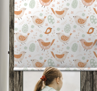 Tenda a rullo animali uccelli e uova - TenStickers