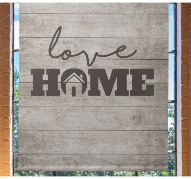 Tenda a rullo con "Love home" - TenStickers