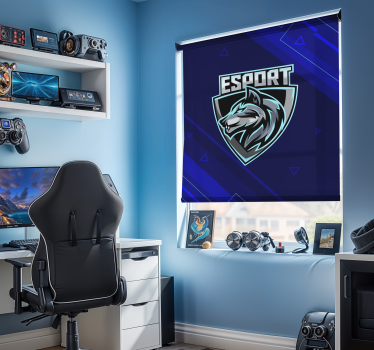 Tenda a rullo gamer il tuo logo e-sport - TenStickers