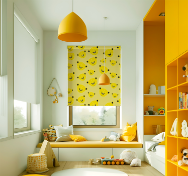 Tenda a rullo color giallo modello degli orsi - TenStickers