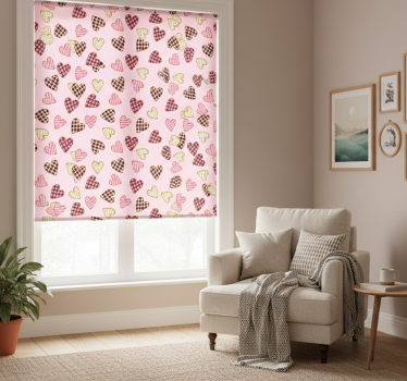 Tenda a rullo moderna biscotti a forma di cuore - TenStickers