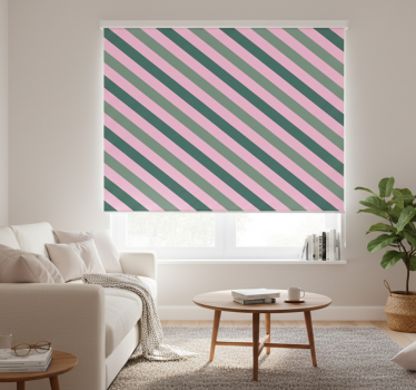 Tenda a rullo moderna blocco colori rosa e verde pastello - TenStickers