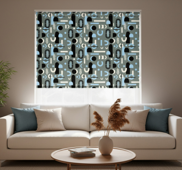 Tenda a rullo moderna collage di forme geometriche - TenStickers