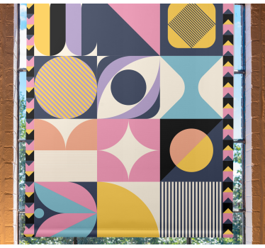 Tenda a rullo moderna collage di forme geometriche - TenStickers