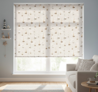 Tenda a rullo moderna con motivo barche a vela elegante - TenStickers