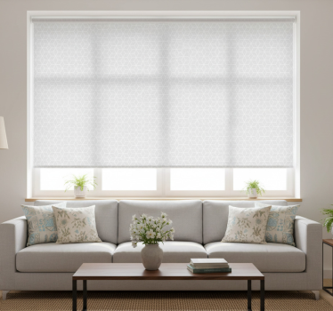 Tenda a rullo moderna con parallelogrammi e esagoni grigi - TenStickers