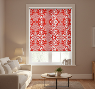 Tenda a rullo moderna cuori ipnotici decorativi - TenStickers