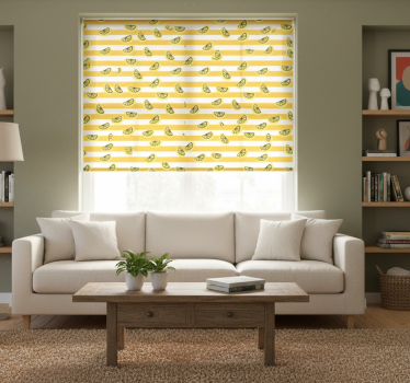 Tenda a rullo moderna design con simboli di limone - TenStickers
