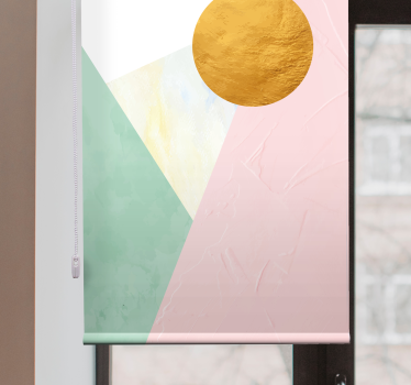 Tenda a rullo moderna disegno del cerchio dorato - TenStickers