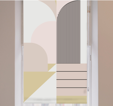 Tenda a rullo moderna disegno di curva geometrica - TenStickers