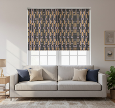 Tenda a rullo moderna disposizione lineare geometrica - TenStickers